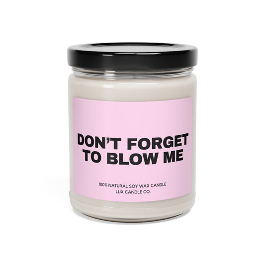 Don't Forget to Blow Me Scented Soy Candle, 9oz